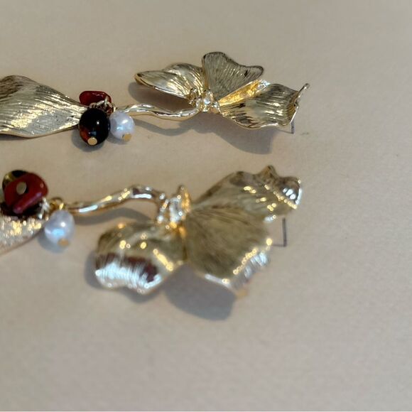 Flower drop earrings N1178 - Picture 3 of 4